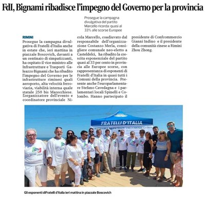 FdI, Bignami ribadisce l'impegno del governo per la Provincia